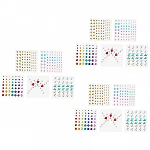 Стразы Beavorty Плоские для скрапбукинга, наклейки со стразами, драгоценности для глаз, наклейки для тела, самоклеящиеся бриллиантовые наклейки с блестками для лица, ювелирные наклейки для лица, акриловые 3D - Фото 1