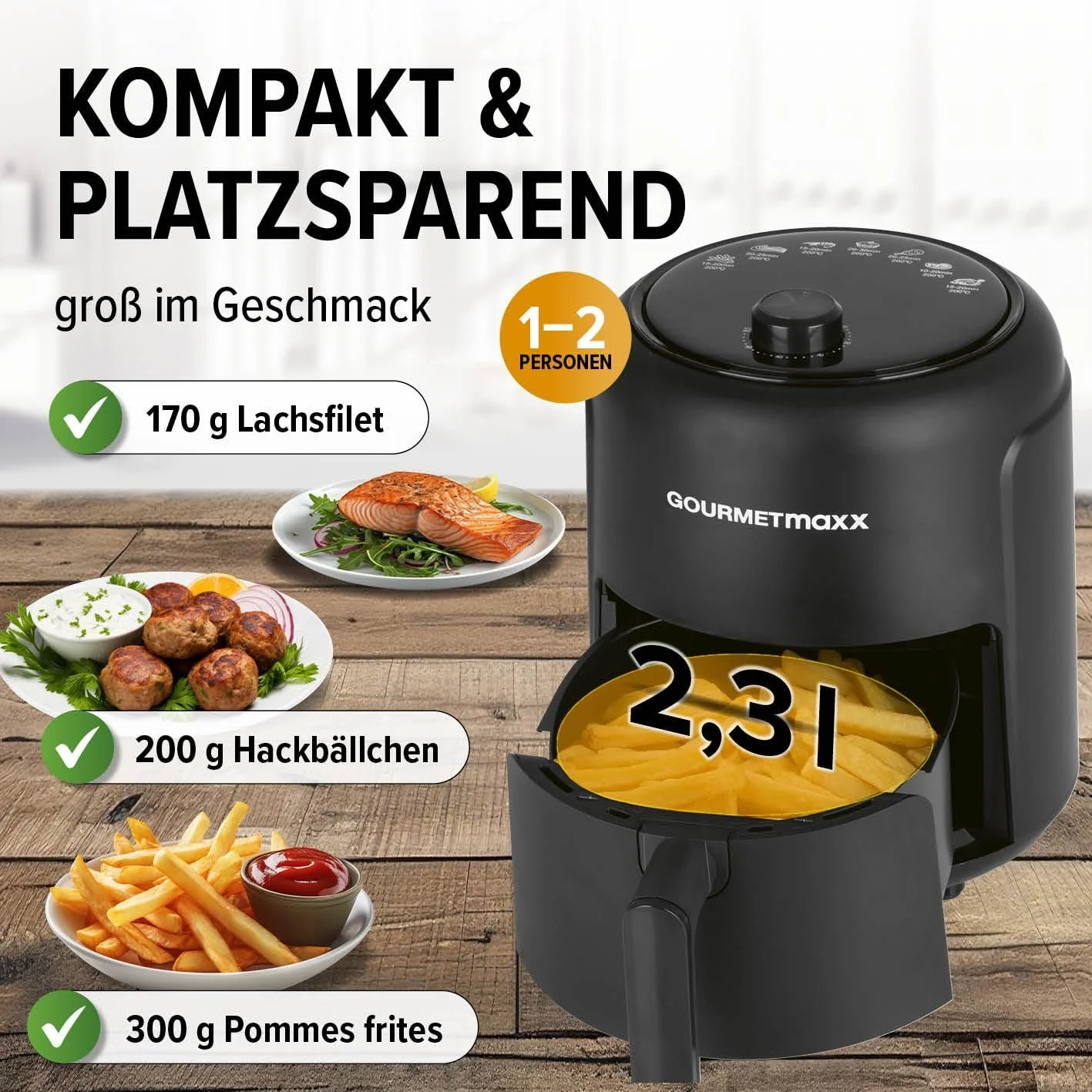 Мультипіч GOURMETmaxx 2.3 л 1000 Вт 9 функцій 50 паперових чаш у комплекті, фото №2