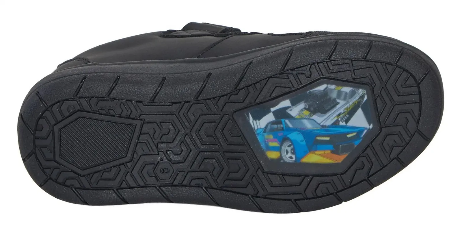 Кросівки Hot Wheels для хлопчиків, шкільні, гоночна машина, чорні, не залишають слідів, зручні застібки, фото №2