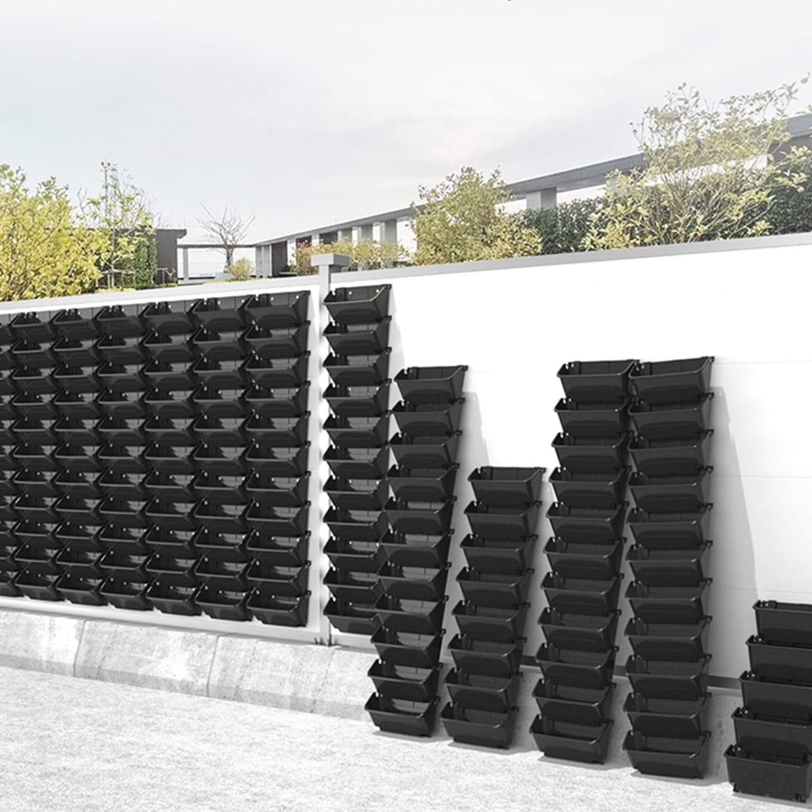 Вертикальний настінний органайзер для рослин TWSOUL 18 кишень Набір 18 шт. Чорний, фото №7