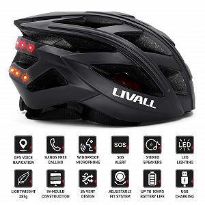 Шолом Livall BH60SEPLUS 2018 Велосипедний Смарт Bluetooth з бездротовим пультом на кермі - Чорний synthetic.ua - Фото 1