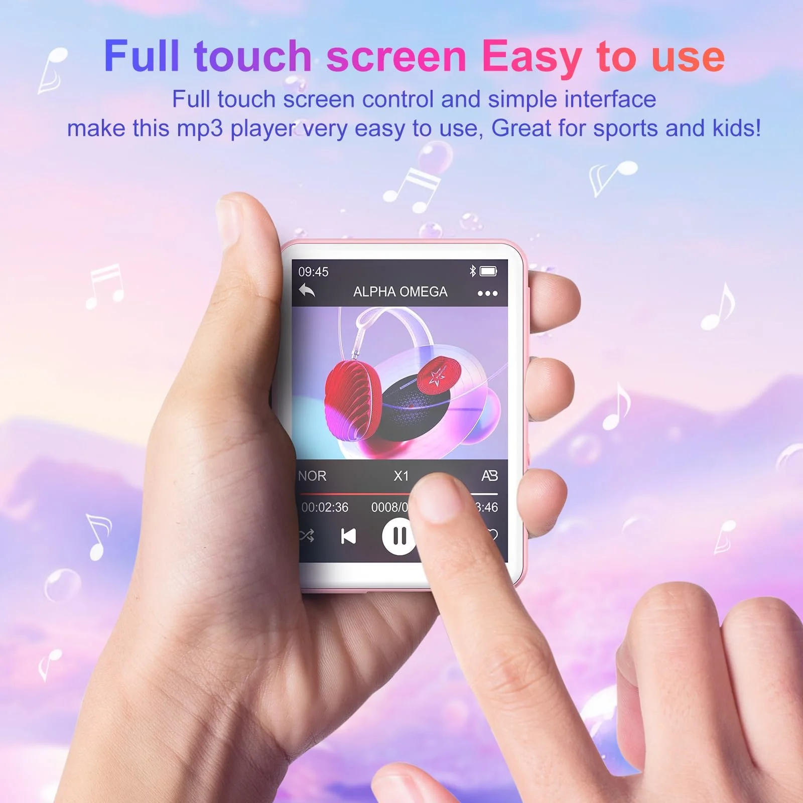 MP3-плеер Oilsky M1 128 ГБ Bluetooth 5.4 Розовый, фото №7