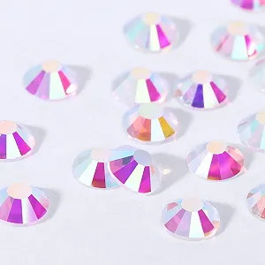 Стрази Novani Crystal Плоскі 1440 штук Скляні стрази для одягу, взуття, рукоділля, макіяжу, манікюру та DIY прикрас SS6, прозорі synthetic.ua - Фото 1