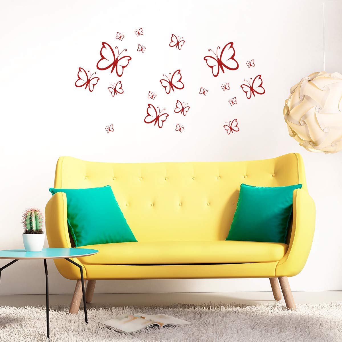 Наклейки на стіну Wandkings Метелики 20 шт. Темно-червоний, фото №2 Наклейки на стіну Wandkings Метелики 20 шт. Темно-червоний, фото №2