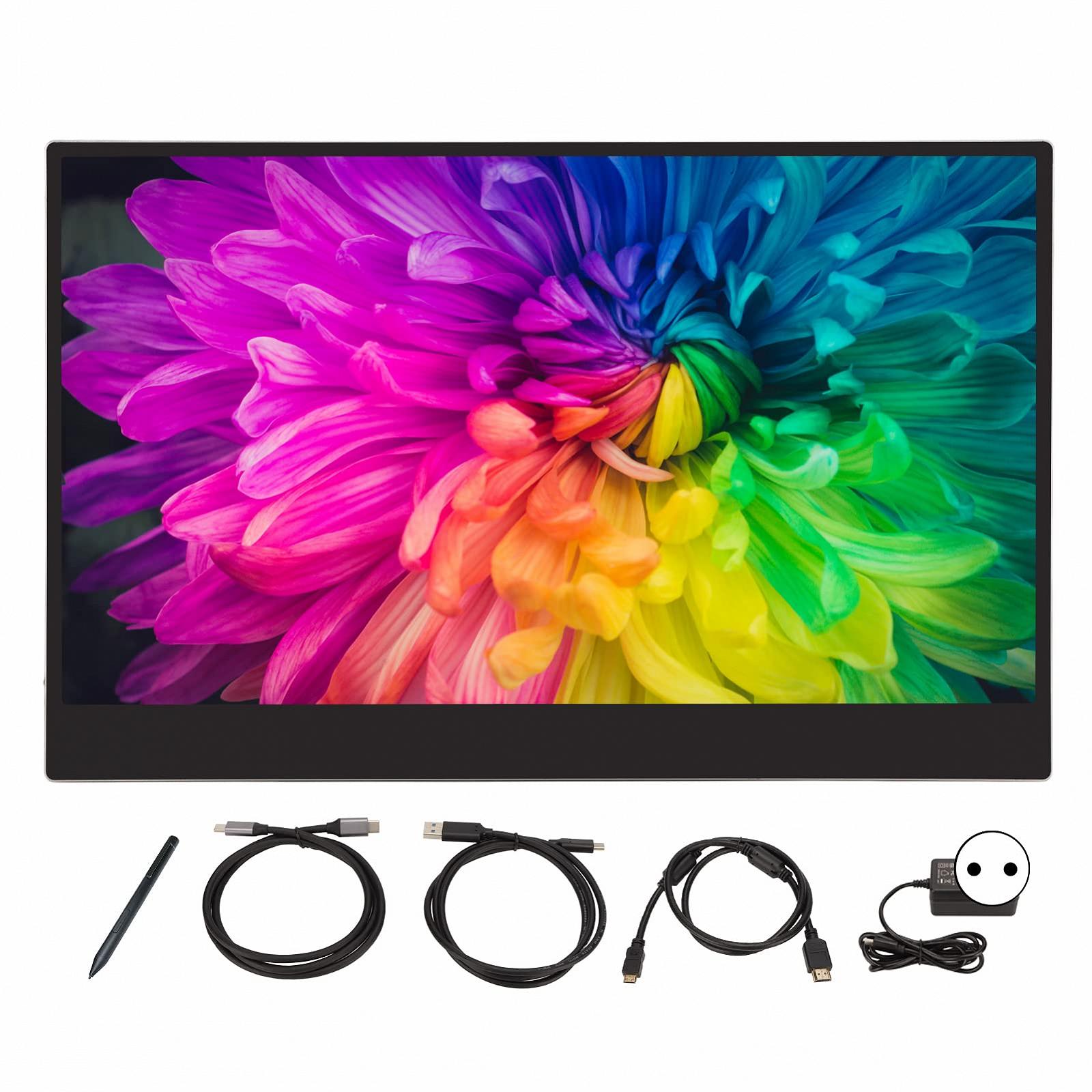 Монітор ASHATA Portable 15.6 Inch Gaming FHD IPS 1080P 096 Level Pressure Sensitivity Ultra Slim Extension (EU Plug), фото №6