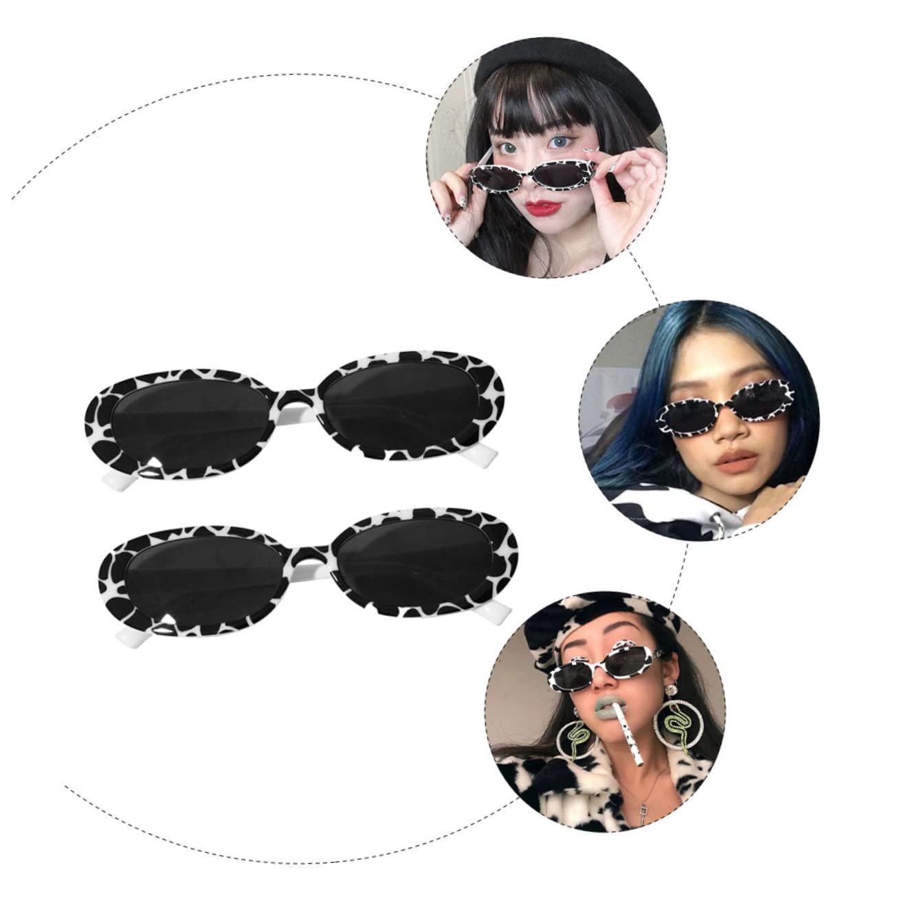 Сонцезахисні окуляри VALICLUD, 4 шт, модні, для жінок, фото №6