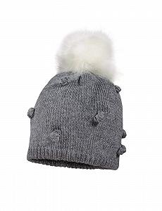 Шапка-біні Maximo для дівчаток з штучним хутряним помпоном synthetic.ua - Фото 1