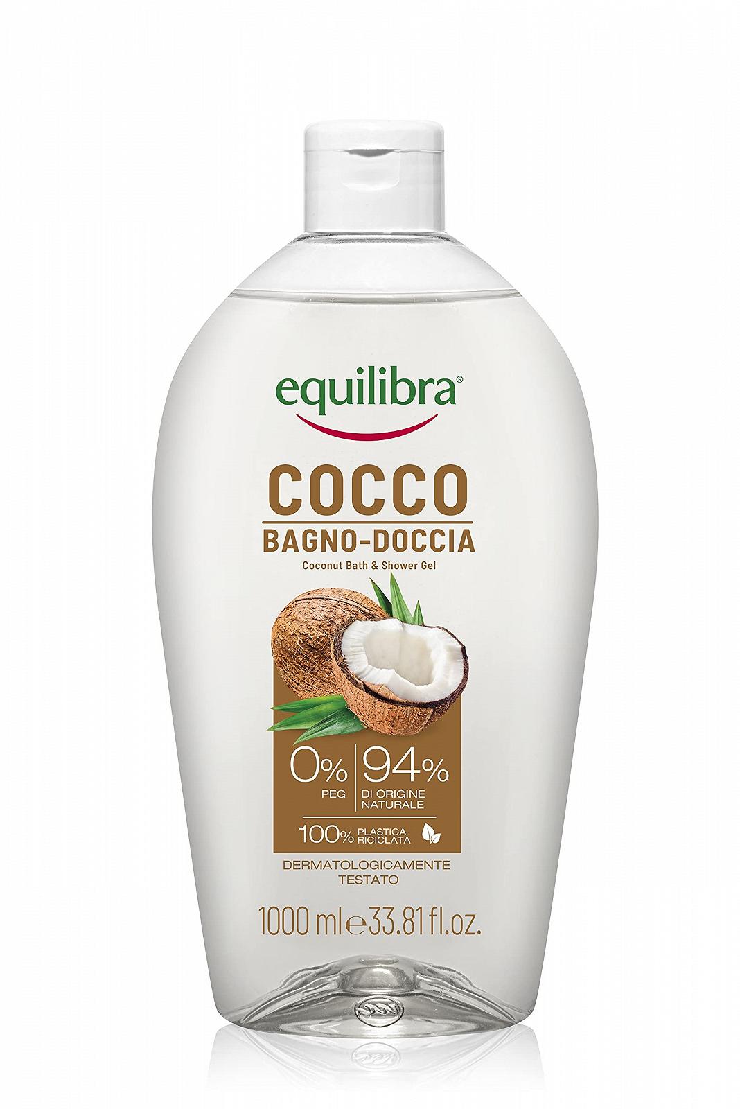 Гель для душу Equilibra Body Coconut очищуючий та живильний 1000 мл, фото №1