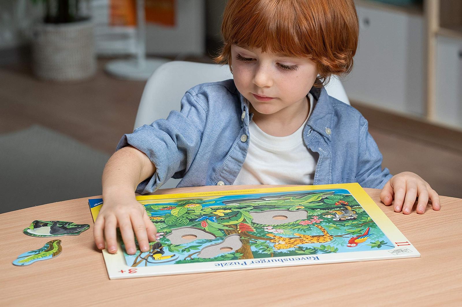 Детский пазл-рамка Ravensburger Animals in the Rainforest 05140 11 элементов, фото №2 Детский пазл-рамка Ravensburger Animals in the Rainforest 05140 11 элементов, фото №2