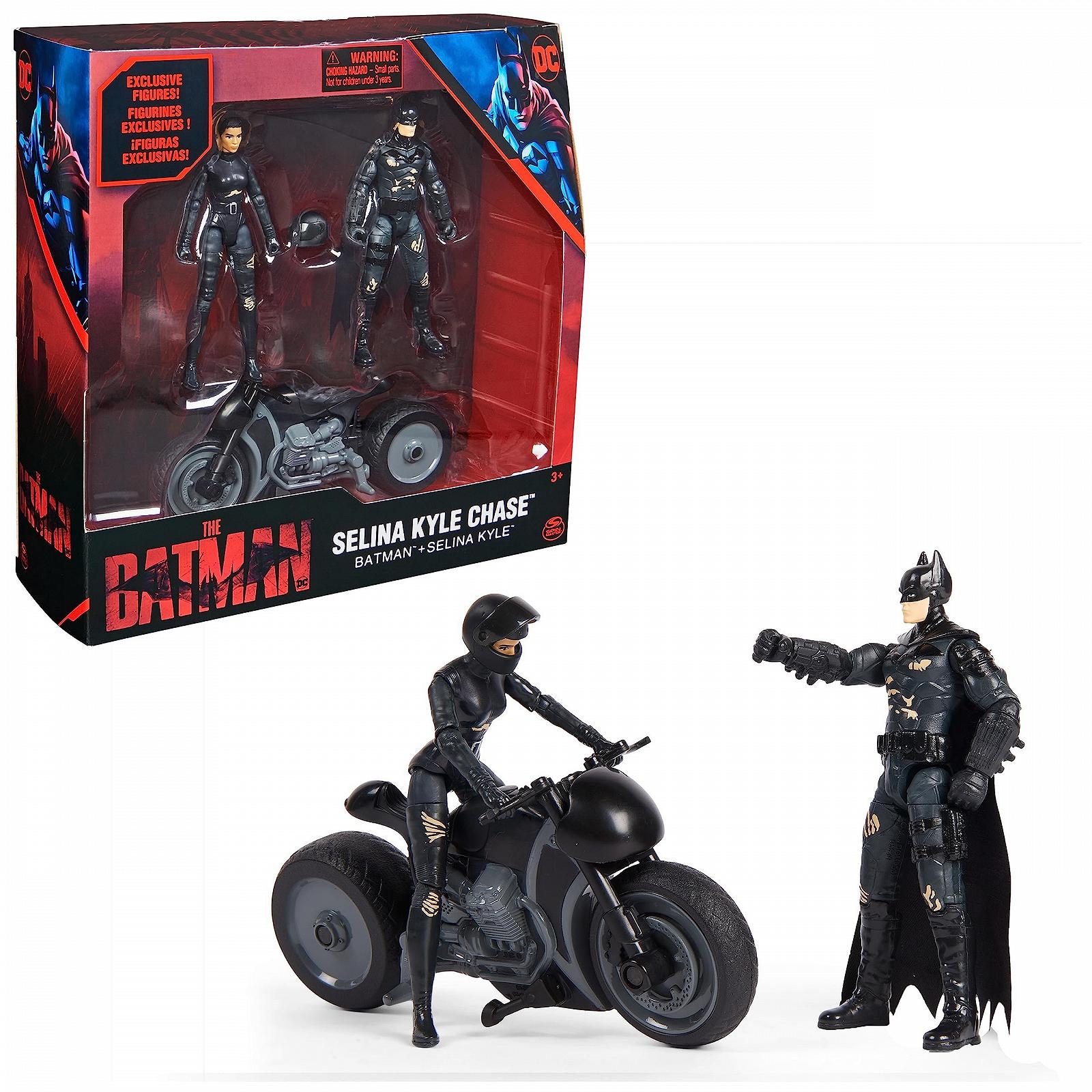Ігровий набір DC Comics Batman The Batman, фігурки Бетмен та Селіна Кайл 10 см, мотоцикл Селіни Кайл, фото №1