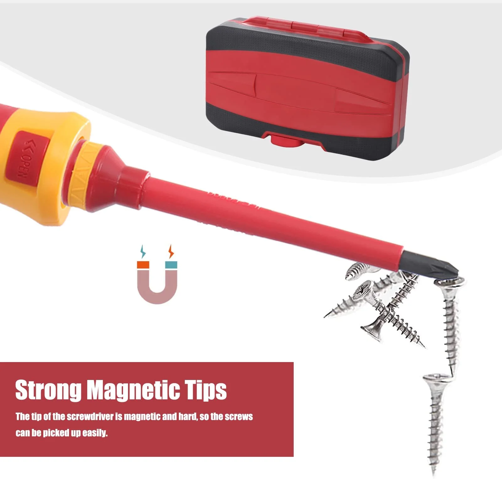 Набір діелектричних викруток VDE Cr-V 1000 В Phillips Pozidriv Torx 13 шт., фото №4