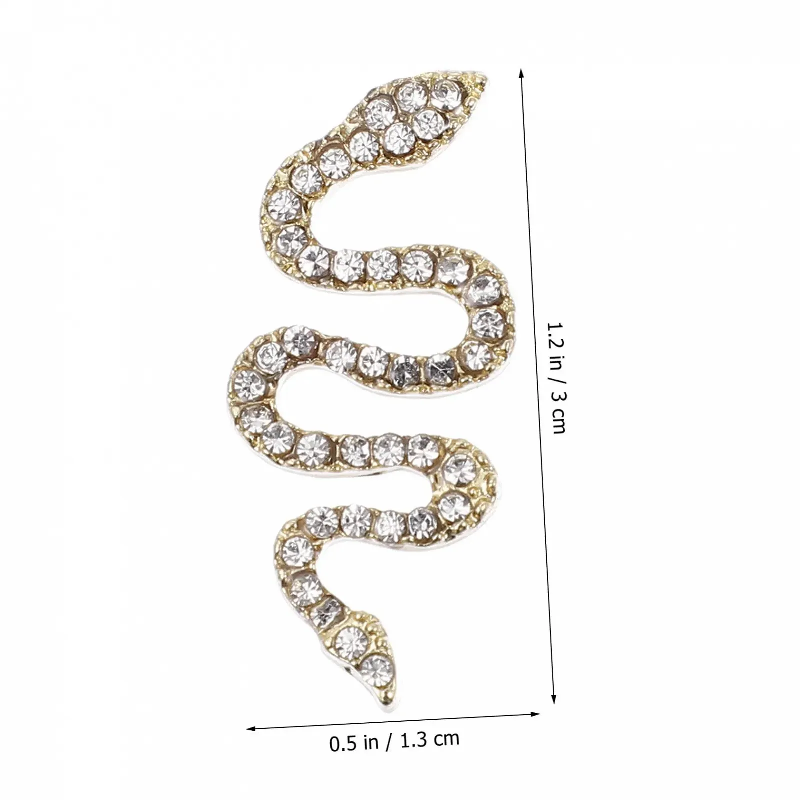 Украшения для ногтей в виде змеи 6 шт., аксессуары для ногтей, украшения для ногтей своими руками, крестики для ногтей, бриллианты для ногтей, украшения для маникюра со стразами, подвески для маникюра из цинкового сплава, золотые, фото №6