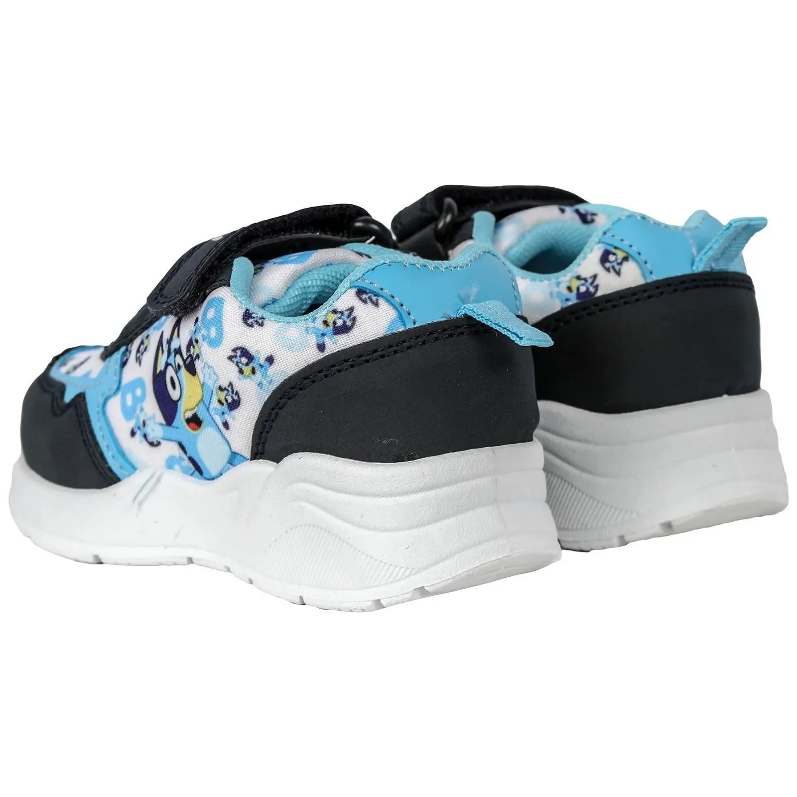 Кроссовки Bluey Для мальчиков Официальные детские персонажные Черный и Синий PU Кроссовки на липучке Легкая амортизирующая подошва Размеры 6-12 A2Z 4 Kids, фото №5