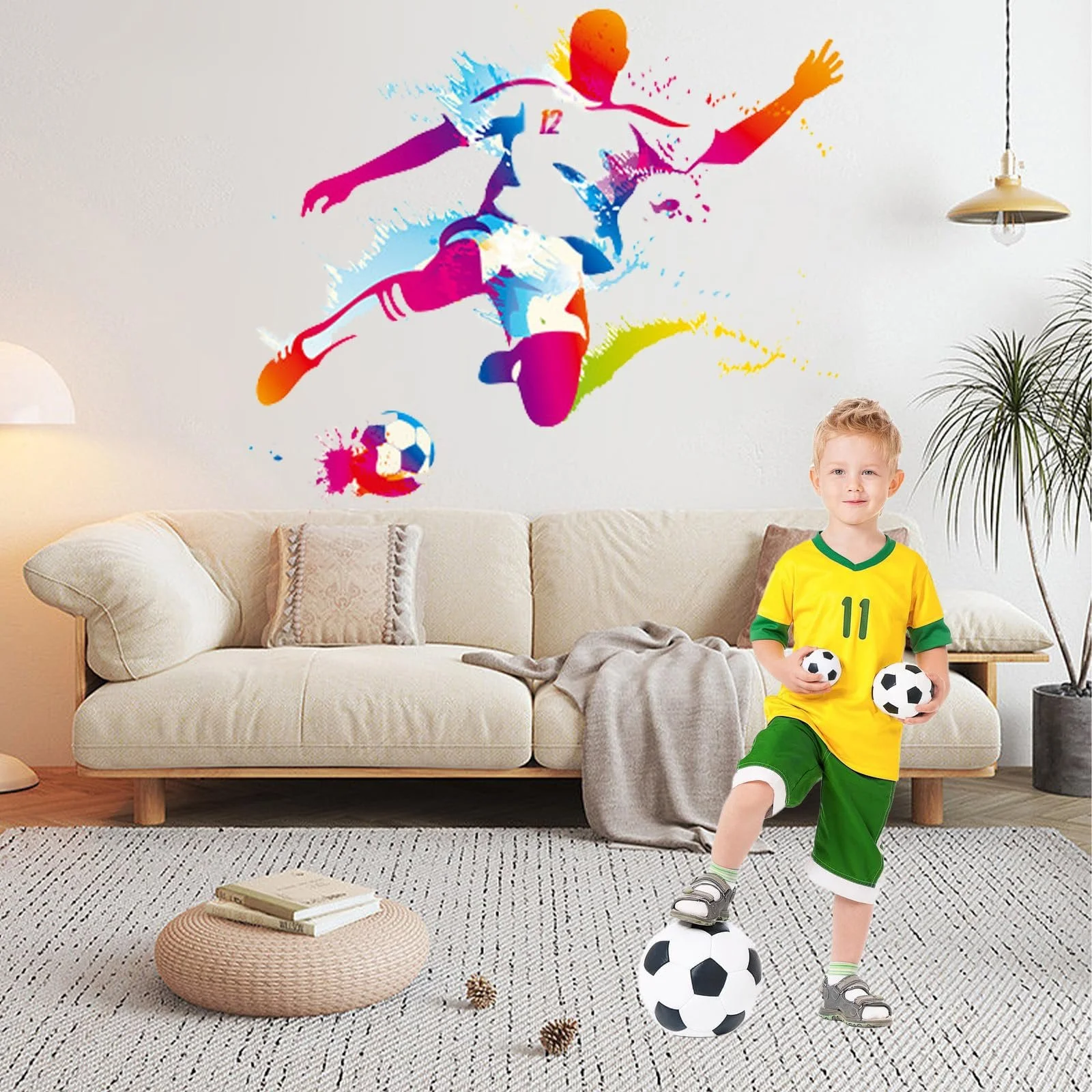 Набір наклейок на стіну Football Watercolour 40 x 50 см, фото №3