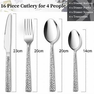 Набор столовых приборов Herogo, 16 предметов, из нержавеющей стали для 4 человек, серебряный цена на synthetic.ua - Фото 1 Набор столовых приборов Herogo, 16 предметов, из нержавеющей стали для 4 человек, серебряный synthetic.ua - Фото 1