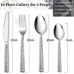 Набір столових приборів Herogo, 16 предметів, з нержавіючої сталі для 4 осіб, срібний ціна на synthetic.ua - Фото 1 Набір столових приборів Herogo, 16 предметів, з нержавіючої сталі для 4 осіб, срібний synthetic.ua - Фото 1