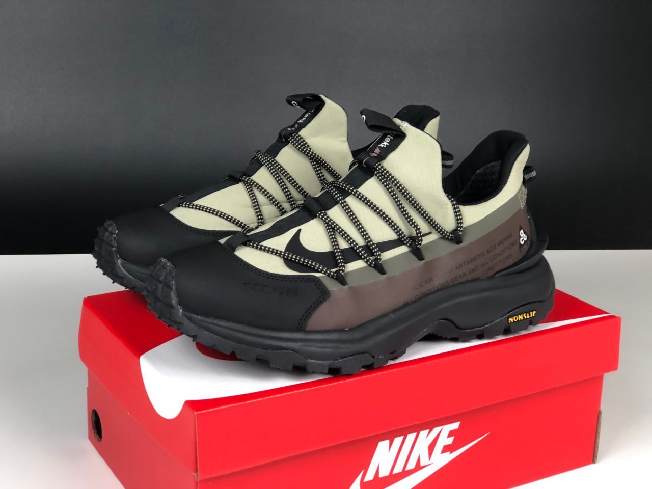 Чоловічі кросівки Nike ACG Air Terra Antarktik коричневі з чорним термо осінь зима, фото №2