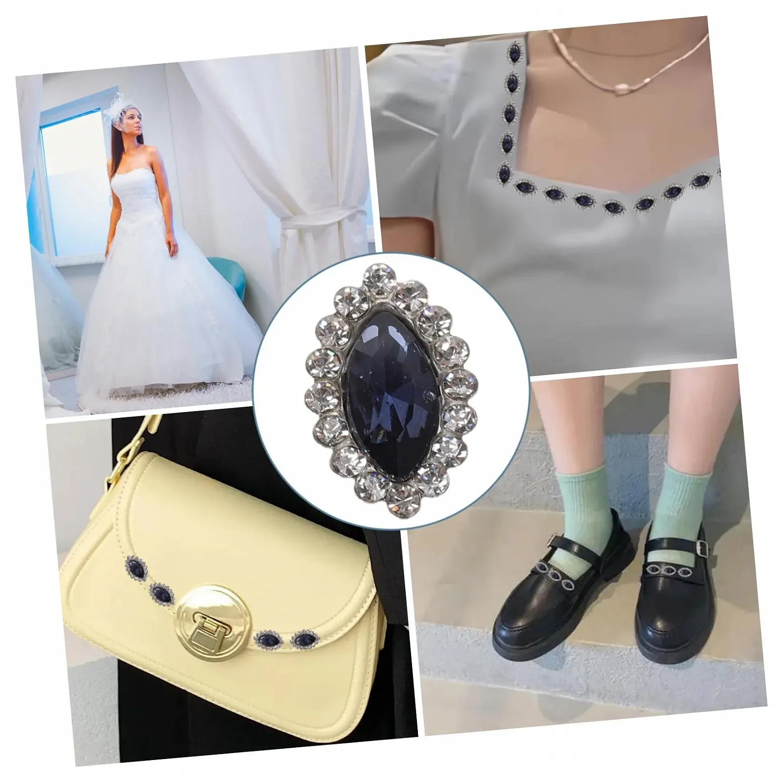 Декоративные аксессуары SOIMISS с кристаллами, 10 шт., фото №9