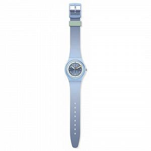 Женские часы Swatch Frozen Waterfall Collection Power of Nature, синие, браслет synthetic.ua - Фото 1