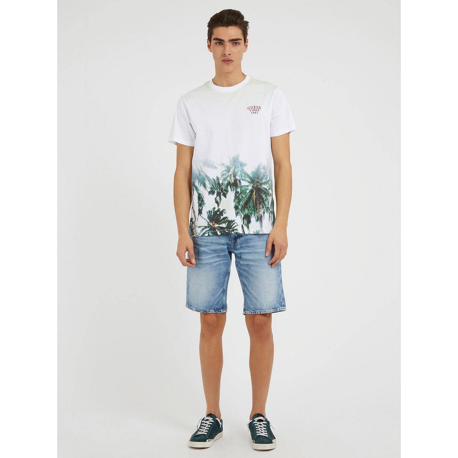 Мужская футболка Guess - Eco Palms Tee - Белый - L, фото №3 Мужская футболка Guess - Eco Palms Tee - Белый - L, фото №3