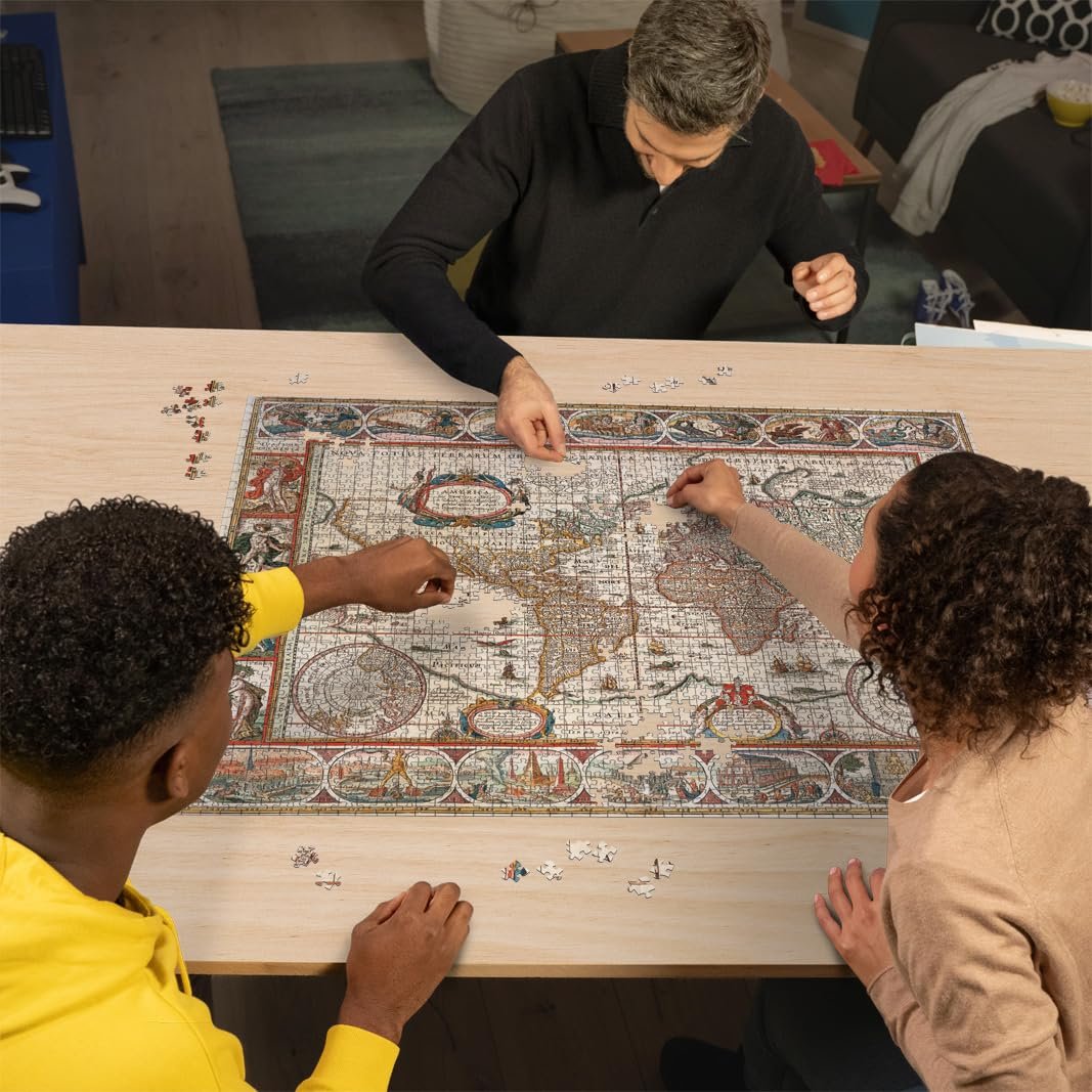 Пазлы Ravensburger 16633 Старинная карта мира 2000 деталей, фото №4