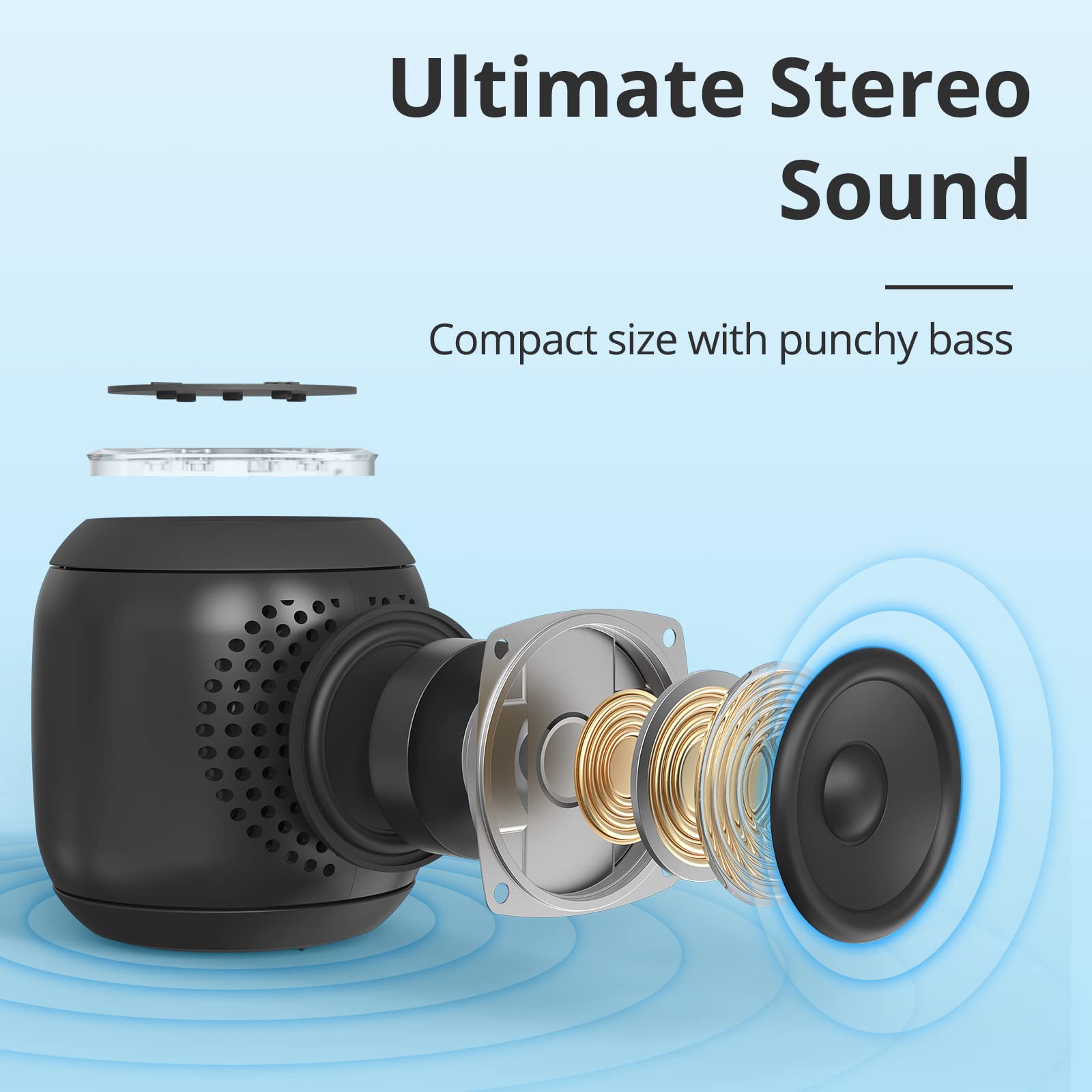 Колонка Tronsmart Music Box 15 Вт Bluetooth 5.3 IPX7 з підсвічуванням чорна, фото №5 Колонка Tronsmart Music Box 15 Вт Bluetooth 5.3 IPX7 з підсвічуванням чорна, фото №5