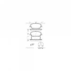 Комплект тормозных колодок, дисковый тормоз TRISCAN 8110 40013 для HONDA, передний мост - Фото 1