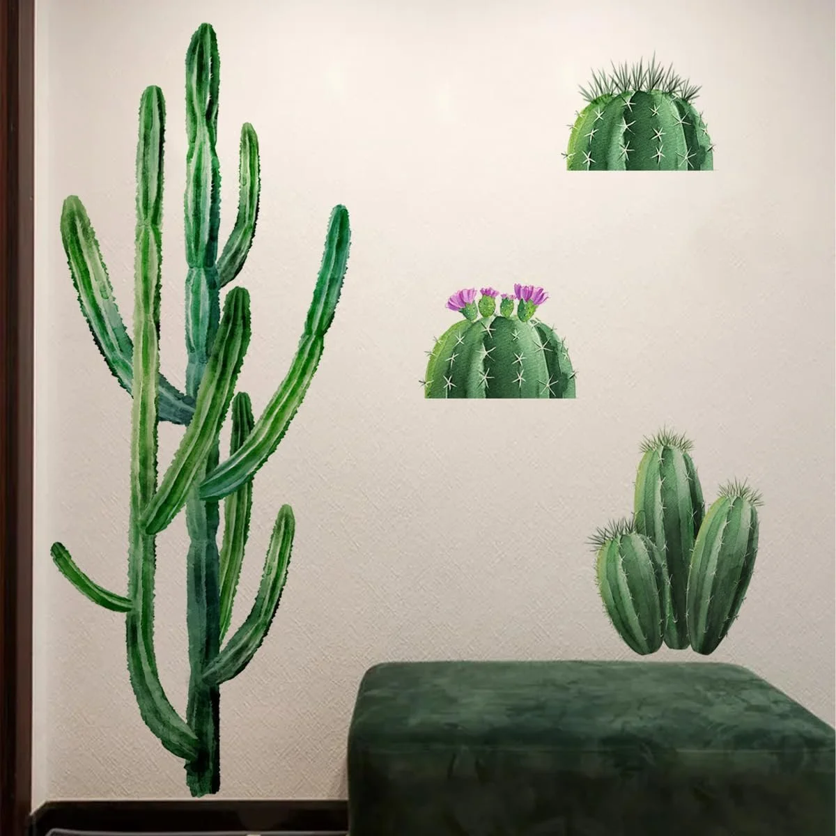 Наклейка на стіну Runtoo Cactus Green Plants Зелені рослини, фото №2