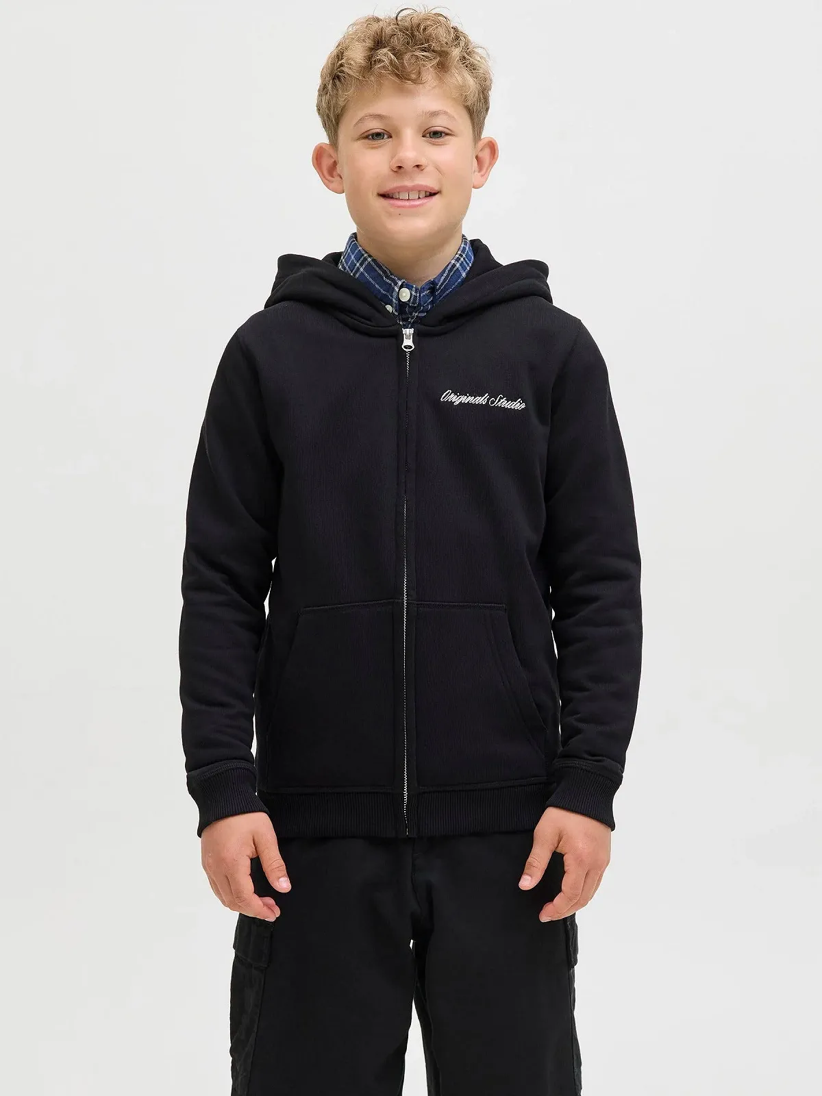 Худі Jack & Jones Jornorrebro Emb Sweat Zip Hood Jnr для хлопчиків, фото №2 Худі Jack & Jones Jornorrebro Emb Sweat Zip Hood Jnr для хлопчиків, фото №2