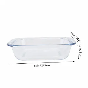 Скляна форма для запікання Ciieeo 1 шт термостійка прямокутна для духовки, мікрохвильової печі та холодильника synthetic.ua - Фото 1