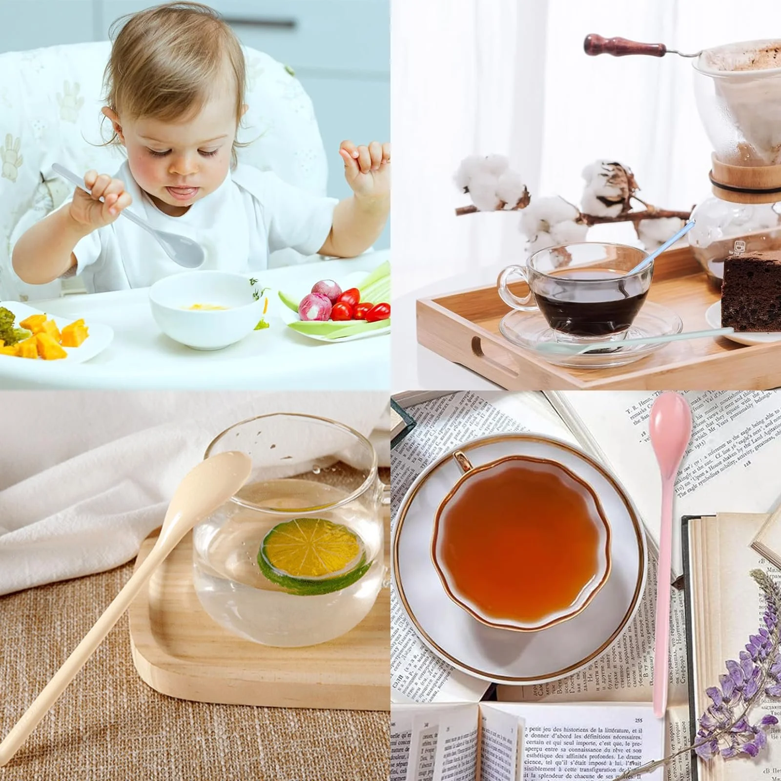 Ложка Пластик Набір з 5 штук Різнокольоровий, фото №4