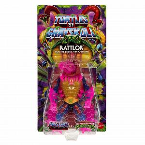 Фігурка Рухома Masters of the Universe Origins Turtles of Grayskull Rattlor Reptile Wars, Teenage Mutant Ninja і MOTU Кросовер Герой, JBN01, Багатобарвний synthetic.ua - Фото 1
