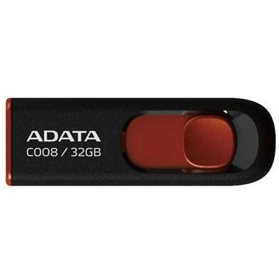 USB флеш-накопитель ADATA 32gb C008 black+red AC008-32G-RKD, фото №1