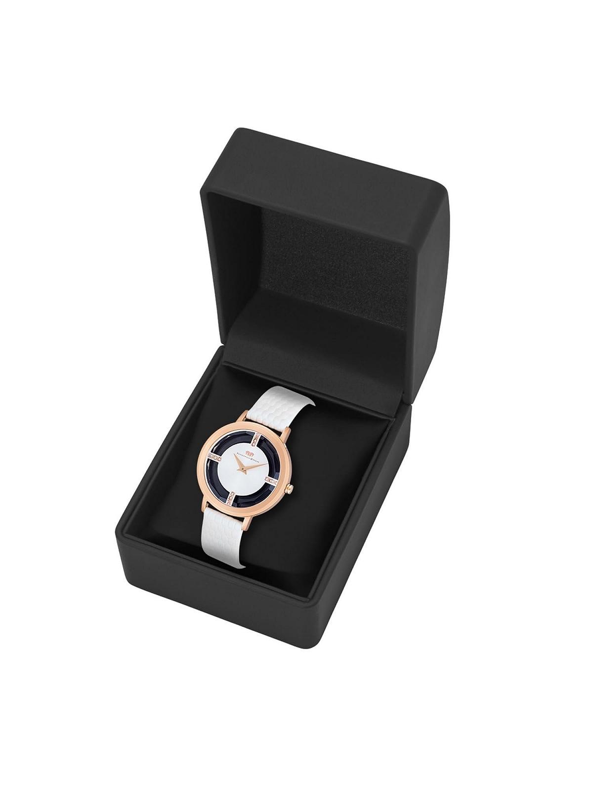 Жіночий годинник Rhodenwald & Söhne Кварцовий Аналоговий Зі Шкіряним Ремінцем Білий, Золотий, фото №7