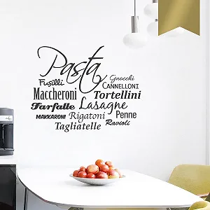 Наклейка на стіну Wandkings Pasta with 12 types of noodle 50 x 37 см золота - Фото 1