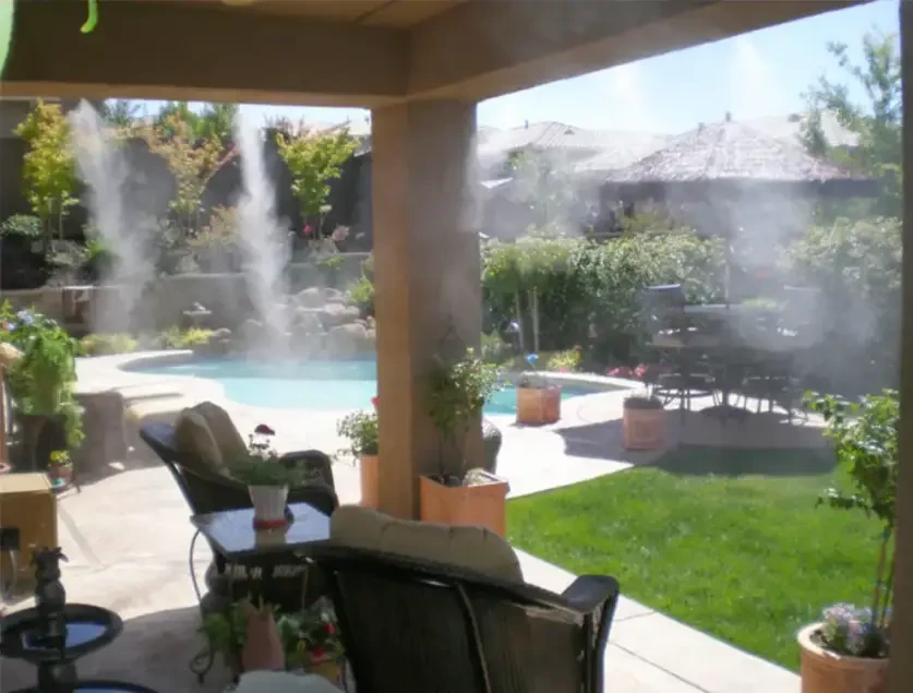 Садовый туманообразователь для беседок Patio Mistcooling система распылитель с 10-метровой системой трубок, фото №3 Садовый туманообразователь для беседок Patio Mistcooling система распылитель с 10-метровой системой трубок, фото №3