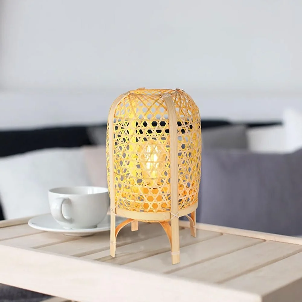 Настольная лампа GLOBO Bamboo Boho Натуральный Металл 1 x E27 22 x 37 см, фото №8