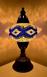 Настільна лампа Mosaic Samarkand Lights L Підлогова Східна Синій/Жовтий - Фото 1