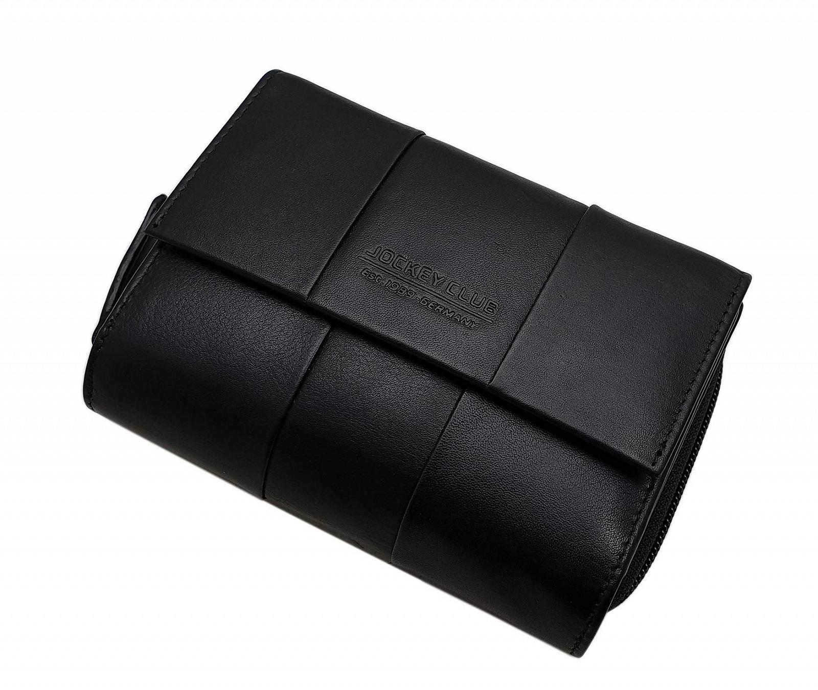 Элегантный женский кошелек из кожи наппа с защитой RFID и NFC, черный, Elegant, фото №1