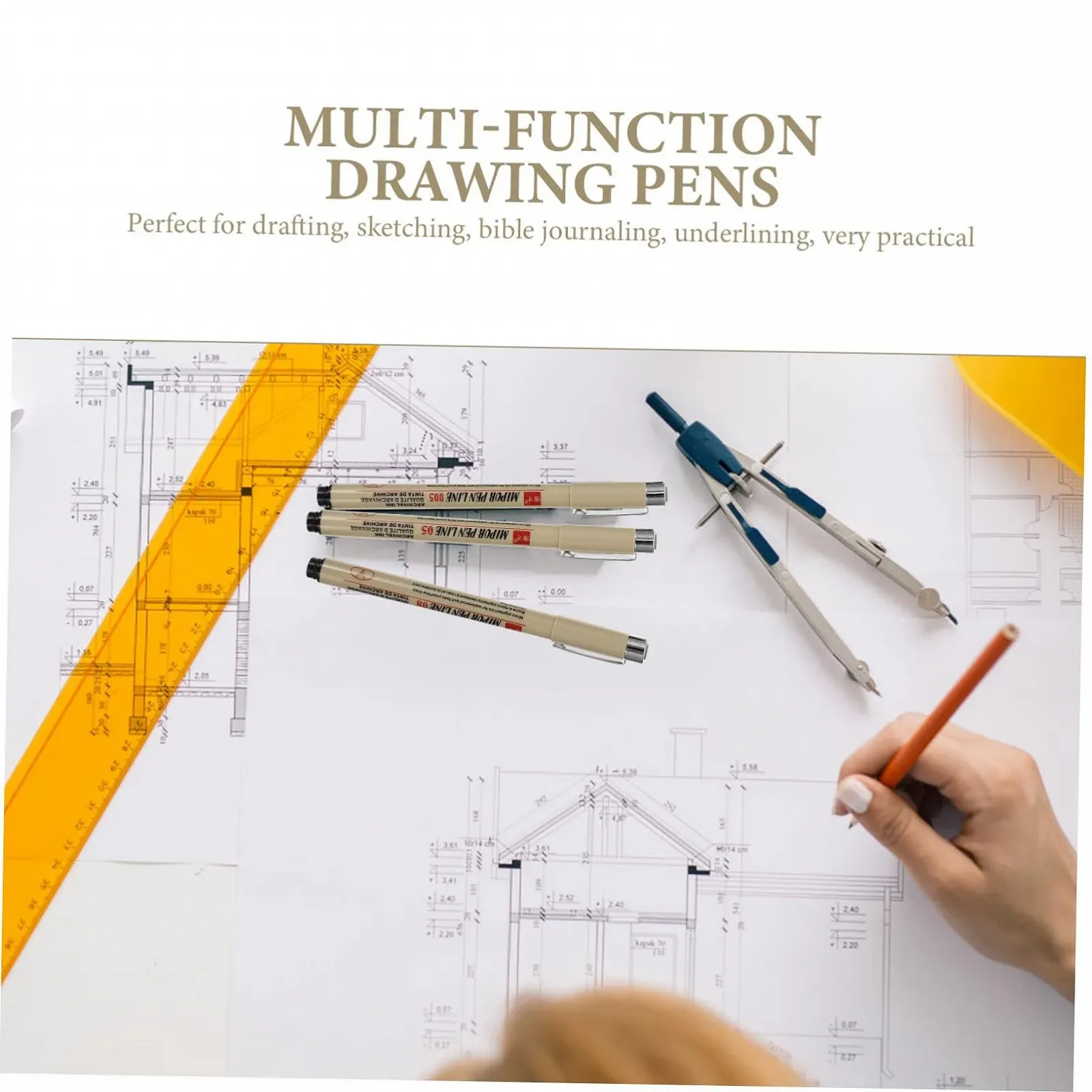 Підводка для очей Operitacx, набір 50 шт., водостійка, портативна, чорна, фото №7