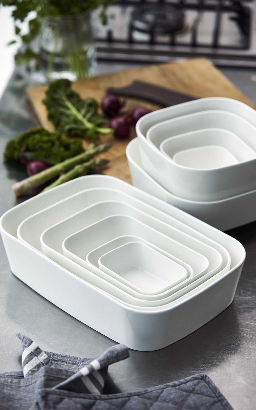 Форма для запікання Rosti Modula 35 x 25 x 8 см Кераміка Біла, фото №6