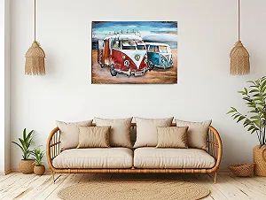 Металева картина Kobolo VW BULLY 2 3D-рельєф 108 x 72 см synthetic.ua - Фото 1