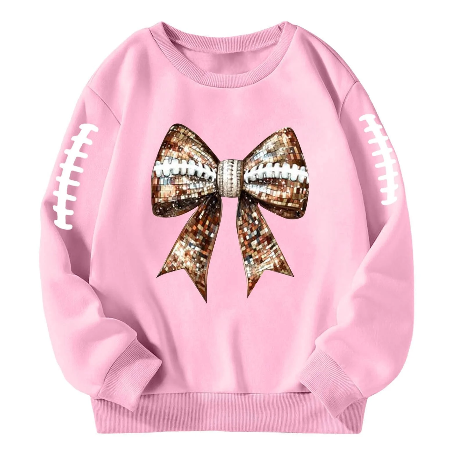 Повсякденна Толстовка для Дівчат з Блискітками та Принтом Регбі, фото №1