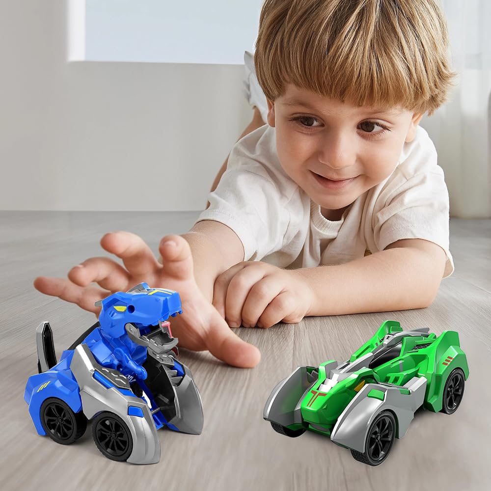Игрушка Hojalis Dinosaur Transform Car Набор 2 шт. Динозавровый трансформер для детей 3 4 5 6 лет, фото №5