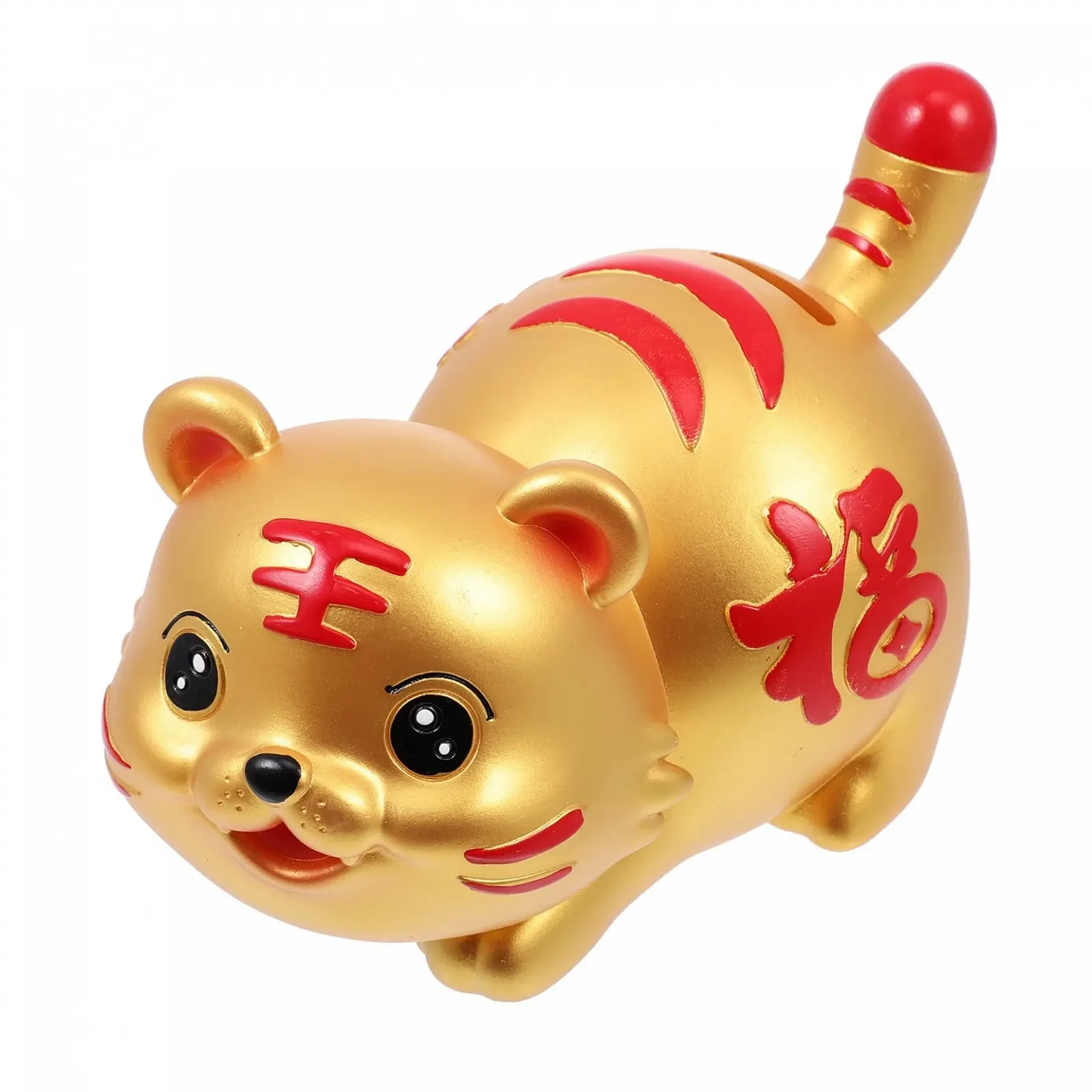 Копилка VICASKY Тигр Небьющаяся Золотистая для детской комнаты, фото №1