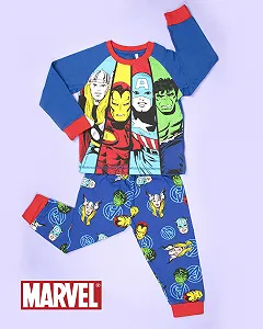 Пижама Marvel Avengers для детей с длинными рукавами, комплект 100% хлопок synthetic.ua - Фото 1