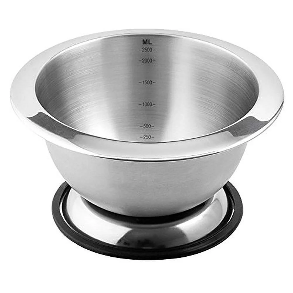 Миска для взбивания яиц Weis 2.5 L из нержавеющей стали 26 x 26 x 13 cm серебристая/черная, фото №1 Миска для взбивания яиц Weis 2.5 L из нержавеющей стали 26 x 26 x 13 cm серебристая/черная, фото №1