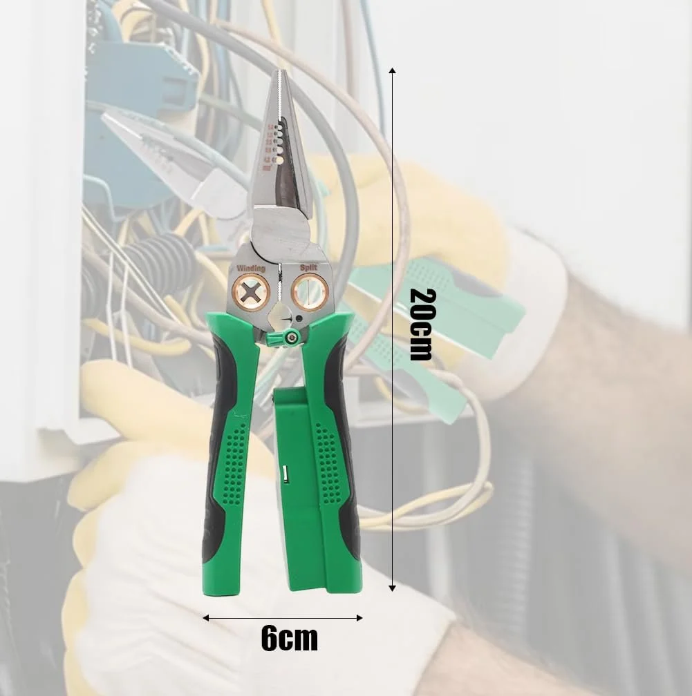 Инструмент для снятия изоляции 8-в-1 с функцией измерения напряжения, многофункциональный стриппер, фото №2