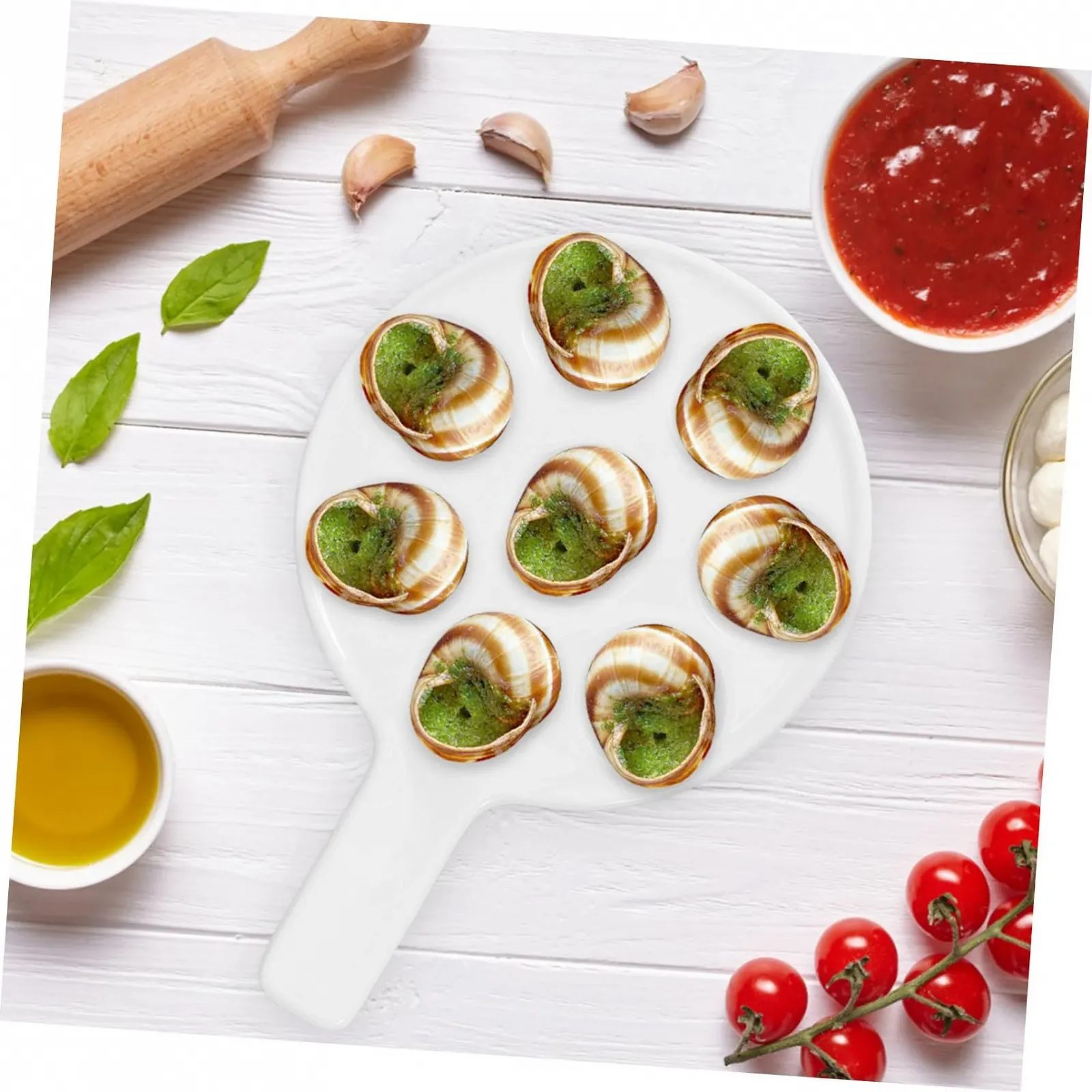 Форма для запекания улиток Керамическая с ручкой для духовки и гриля, фото №4