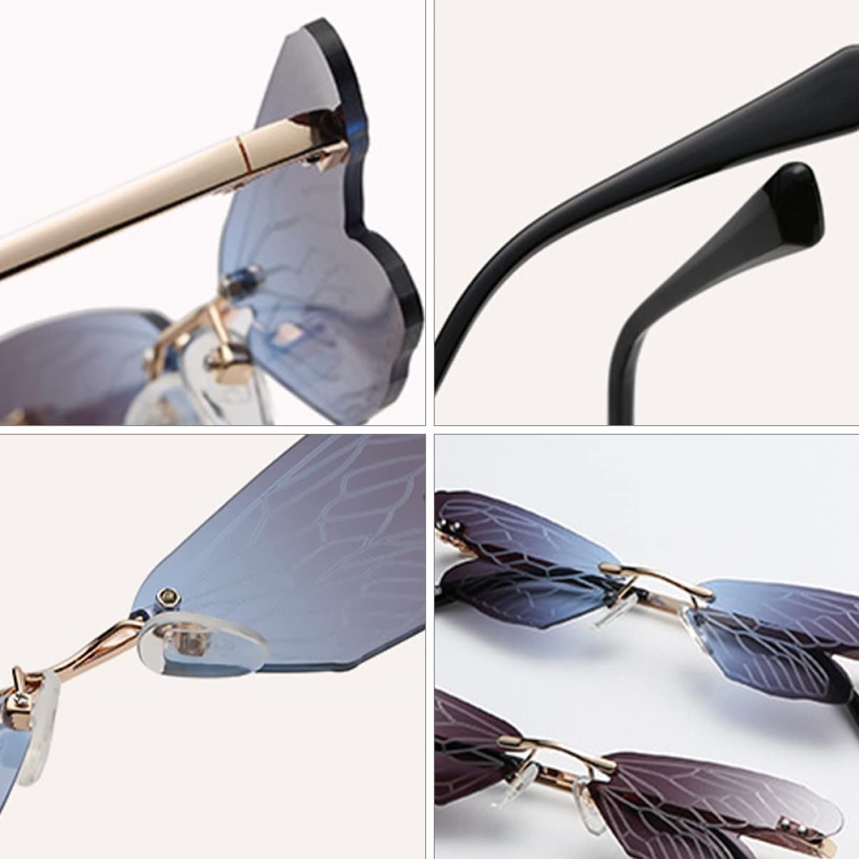 Солнцезащитные очки PACKOVE 2 шт. Dragonfly Металлические пляжные, фото №8